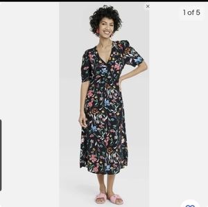 A New Day Floral Maxi Dress - Black with Multicolor Floral